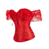 Strapless jacquard lace court shaper top
