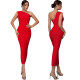 Sexy solid color one shoulder women's dress