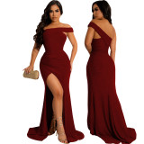 Sexy modisches Nachtclub-Wickelkleid mit Brustschlitz für Damen