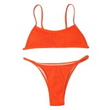 Sexy Bikini-Badeanzug für Damen in reiner Farbe, Damenbadebekleidung