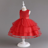 Einjähriges Kleid für Mädchen, Rock, Blumenmädchen, High-End-Prinzessin-Geburtstagskleid