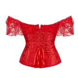Strapless jacquard lace court shaper top