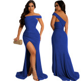 Sexy modisches Nachtclub-Wickelkleid mit Brustschlitz für Damen