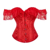 Strapless jacquard lace court shaper top