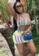 Summer women's sexy knitting contrast color Patchwork slim vest top