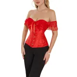 Strapless jacquard lace court shaper top