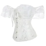 Strapless jacquard lace court shaper top