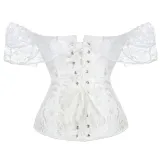 Strapless jacquard lace court shaper top