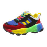 Plus Size Women's Spring and Autumn Thick-soled Multi-Color Front Lace Up Sports Style Women's Shoes