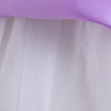 Girls Puff Sleeves Trendy Year-old Flower Girl Dress Skirt Children's Short Mesh Puffy Princess Dress