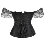 Strapless jacquard lace court shaper top