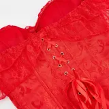 Strapless jacquard lace court shaper top