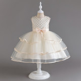 Einjähriges Kleid für Mädchen, Rock, Blumenmädchen, High-End-Prinzessin-Geburtstagskleid