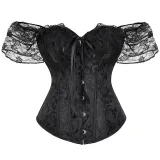 Strapless jacquard lace court shaper top