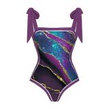 purple  swimsuit