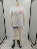Zweiteiliges Set aus T-Shirt und Shorts mit Karomuster für Damen