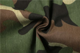 Zomer Dames Sexy strapless camouflage crop top en rok tweedelige set