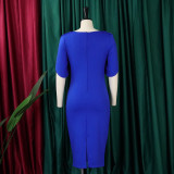 Summer Fashion Chic Elegant Office Bodycon Office Plus Size African Dress