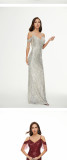 Women Sequined Formal Party Mermaid Evening Dress