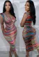 Summer Women's Positioning Print Sleeveless Pad Dress