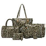 Fashionable crocodile pattern six-piece bag retro portable pillow bag one-shoulder Messenger large-capacity women's bag