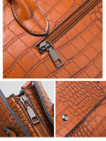 Autumn and winter crocodile pattern handbag fashion trend cross-body bag large capacity Three-Piece bag