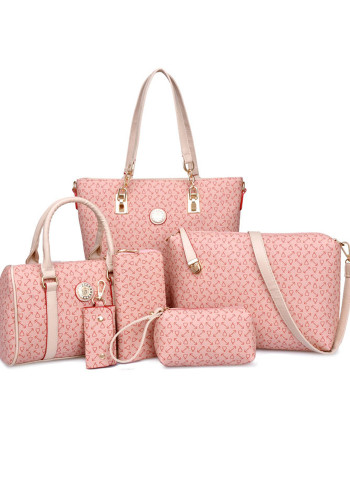 Bolsa fashion conjunto de seis peças com estampa de ombro bolsa mensageiro grande capacidade