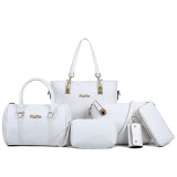 Women's bag fashion trendy embossed six-piece bag one-shoulder Messenger handbag women's bag
