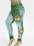 Women's Printed Multicolor High Waist Butterfly Slim Butt Lift Workout Pants