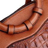 Stylish Ladies Handbag Fashion Crocodile Pattern Ring One Shoulder Crossbody Bag