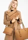 Trendy women's bag retro shoulder handbag large-capacity fashion diagonal four-piece bag