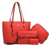 Trendy women's bag retro shoulder handbag large-capacity fashion diagonal four-piece bag