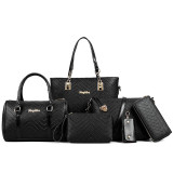Women's bag fashion trendy embossed six-piece bag one-shoulder Messenger handbag women's bag