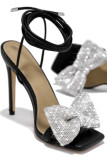 Fashion Sexy High Heel Sandals Rhinestone Bow Cross Lace-Up Outdoor Sandals heels