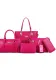 Women's bag fashion trendy embossed six-piece bag one-shoulder Messenger handbag women's bag