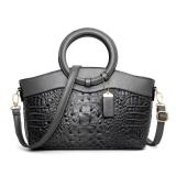 Stylish Ladies Handbag Fashion Crocodile Pattern Ring One Shoulder Crossbody Bag