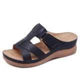 Women Summer Retro Wedge Platform Sandals and Slippers