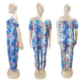 Women's Solid Color Loose Long Length Short Sleeve Jumpsuit Women's Bodysuit