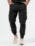 Men'S Pocket Woven Cargo Pants Lace Belt Casual Pants Solid Color Men'S Pants