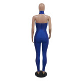 Sexy Sleeveless Sequin See-Through Women's Slim Jumpsuit