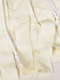 Women's Summer High Waist Lace-Up Tassel Sexy Hollow Slit Skirt