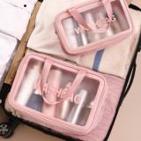 Dry and wet separation cosmetic bag multi-functional portable travel wash bag large capacity waterproof skin care product storage bag