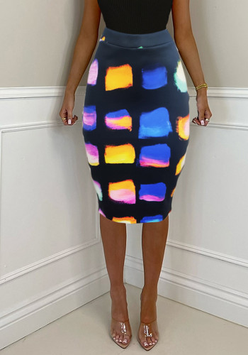 Women Casual Print Skirt