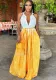 Women Sexy Print Shirt Collar Wide Leg Lace-Up Jumpsuit