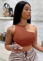 Women Sexy Cut Out Crop Tank Top
