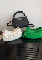 Bolso de mano plisado con diseño de piedra a la moda, bolsos de mujer, bandolera de gama alta de verano