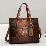 Crocodile pattern large capacity handbag fashion trend clutch bag Three-Piece bag