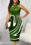 Sexy Fashion Digital Printing Women's Dress