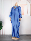 Casual Solid Color Muslim Abaya African Ladies Plus Size Dress