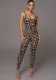 U-Neck Print Jumpsuit Women's Fashion Nightclub Wear